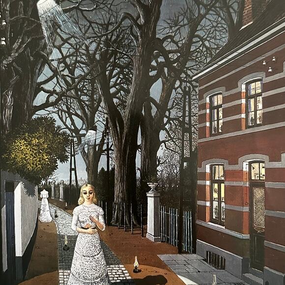 Paul Delvaux, All the Lights, Fantastic, Painting, Art Print, ~ 250802-WH 350 H - Picture 1 of 2